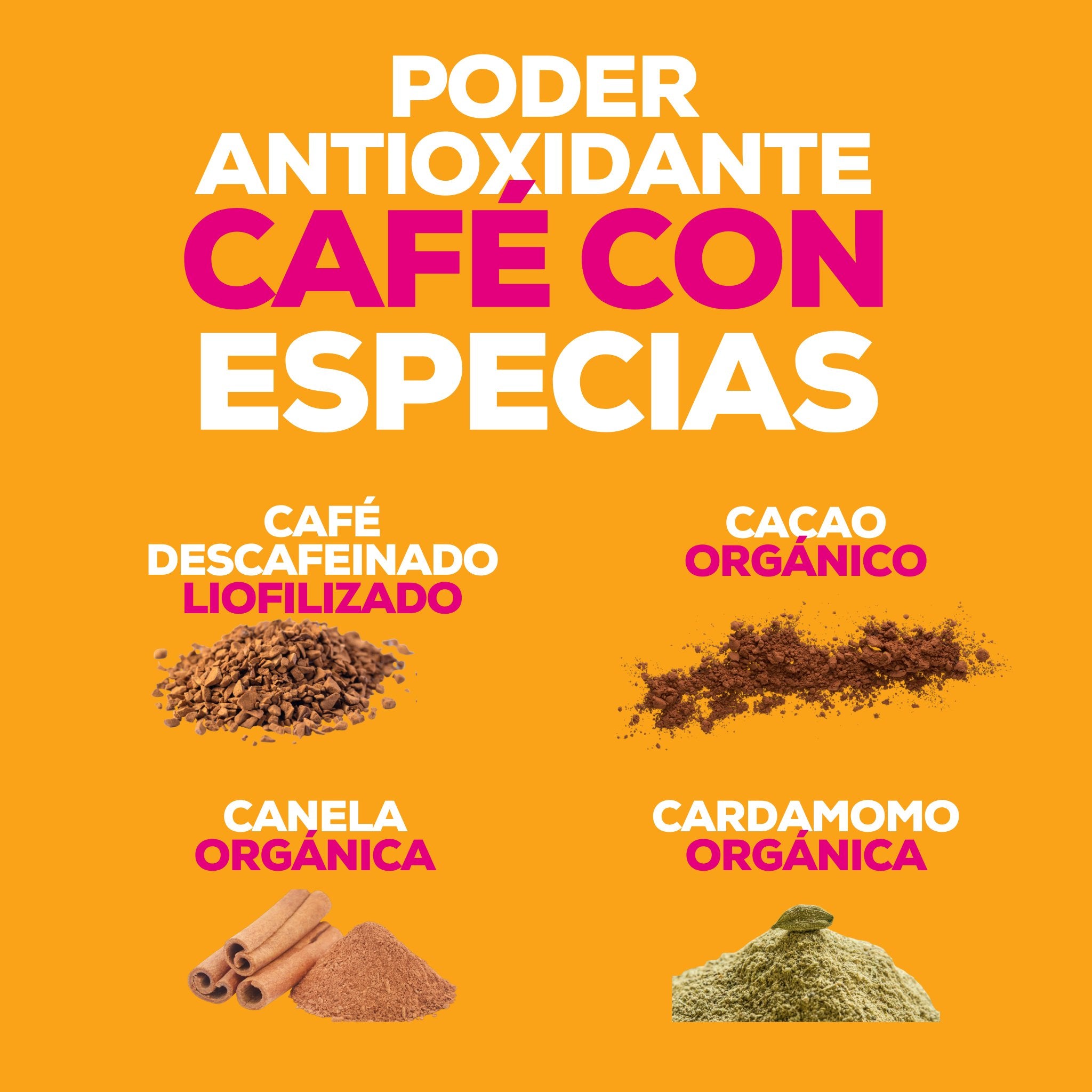 MUUK’ CAFÉ DE OLLA DECAF | Café Soluble Descafeinado Gourmet con Piloncillo, Especias y Adaptógenos para Mejor Concentración, más Energía y una Defensa Inmune más Fuerte - MUUK' SUPERFOODS